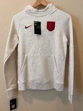 Nike England Futbol Soccer Hoodie Heather Gray NWT Size Youth Large